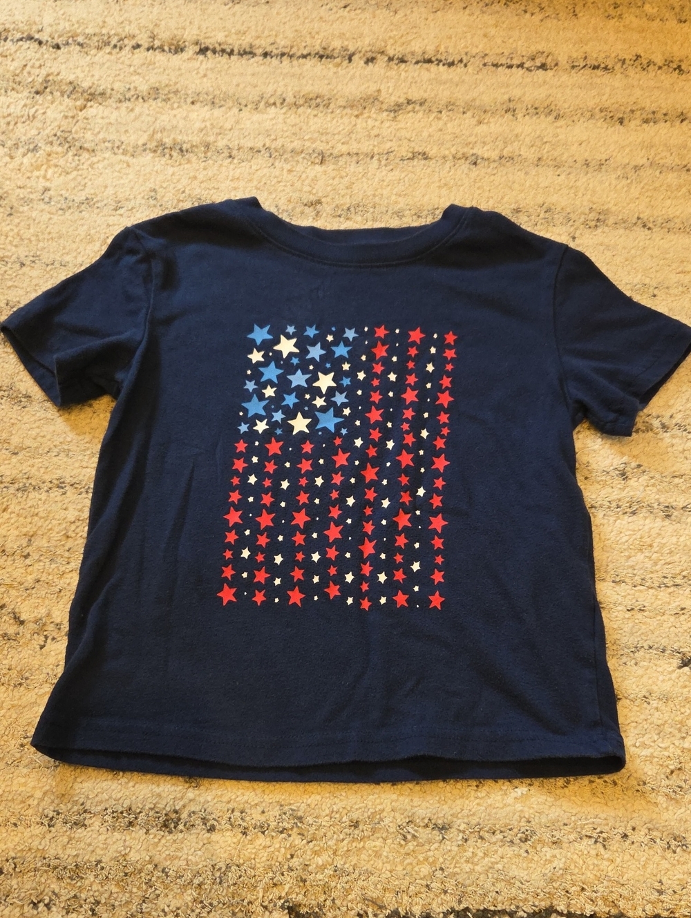 jumping beans Navy Short-Sleeve Tee with Red, White & Blue Star Flag